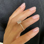 Rose :: premium radiant lab diamond pavé engagement ring IGI certified ring