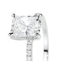 White :: Velinora radiant cut pavé lab grown diamond ring luxury engagement design