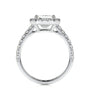 White :: IGI certified lab diamond halo engagement ring fine jewelry bridal ring