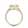 Yellow :: women’s lab diamond halo engagement ring Yellow gold luxury band