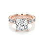 Rose :: luxury princess lab diamond pavé engagement ring fine jewelry bridal ring