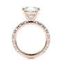 Rose :: princess lab grown diamond engagement ring with pavé band brilliance