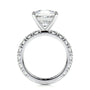 White :: IGI certified princess lab diamond pavé engagement ring luxury bridal ring