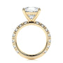 Yellow :: fine jewelry princess lab grown diamond pavé engagement ring women ring