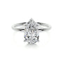 White :: Zenviquea pear hidden halo lab grown diamond engagement ring IGI certified