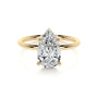 Yellow :: handcrafted pear hidden halo lab diamond engagement ring luxury fine jewelry