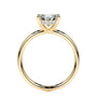 Yellow :: women’s pear cut lab diamond hidden halo engagement ring Yellow gold band