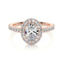 Rose :: luxury oval lab diamond halo engagement ring fine jewelry bridal ring