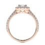 Rose :: modern oval halo lab grown diamond engagement ring bridal jewelry