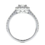 White :: IGI certified oval lab diamond halo engagement ring elegant fine jewelry