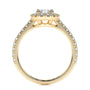 Yellow :: fine jewelry oval lab grown diamond halo engagement ring women ring