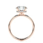 Rose :: modern round hidden halo lab grown diamond engagement ring minimalist jewelry