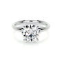 White :: Zenviquea round hidden halo lab grown diamond engagement ring IGI certified