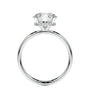 White :: IGI certified round lab diamond hidden halo engagement ring elegant bridal