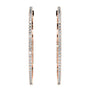 Rose :: modern lab grown diamond hoop earrings 0.60ct white gold sleek small hoop design