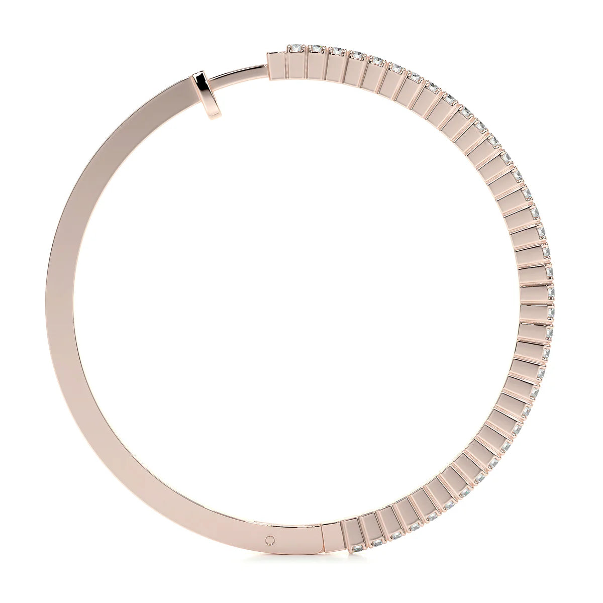 Rose :: fine jewelry lab grown diamond hoops 0.60 carat white gold delicate circular elegance