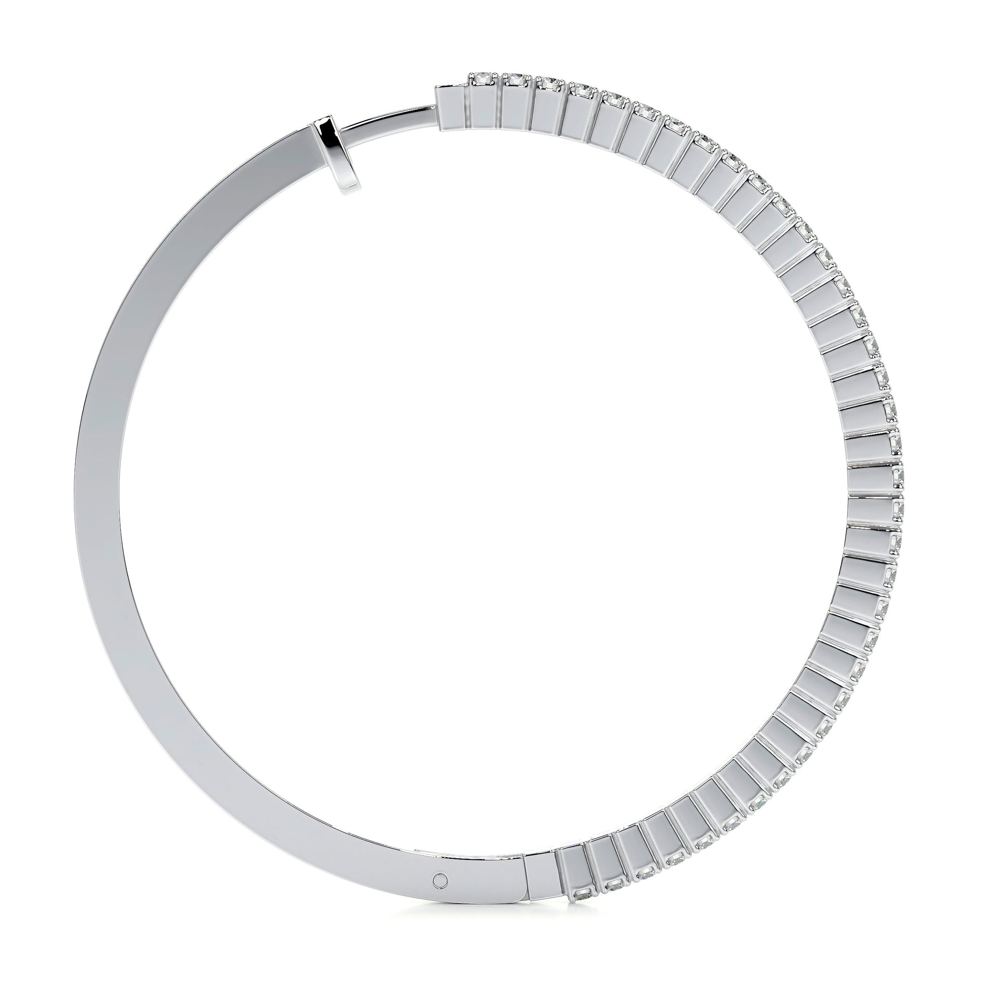 White :: small diamond hoop earrings lab grown 0.60 carat white gold classic huggie fine jewelry for women