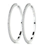 White :: delicate lab grown diamond hoop earrings 0.60ct total weight white gold minimal everyday luxury hoops