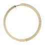 Yellow :: classic small hoop earrings lab grown diamonds 0.60 carat white gold simple elegant design