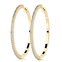 Yellow :: everyday luxury lab grown diamond hoop earrings 0.60ct white gold subtle sparkle fine jewelry
