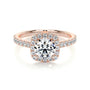 Rose :: luxury round lab diamond halo engagement ring fine jewelry bridal ring