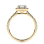 Yellow :: sustainable round lab grown diamond engagement ring halo design