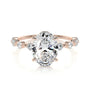 Rose :: oval pavé lab grown diamond engagement ring sparkle white gold band