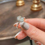 Rose :: premium oval lab diamond pavé engagement ring IGI certified ring