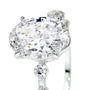 White :: Seranique oval cut pavé lab grown diamond ring luxury engagement design