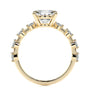 Yellow :: fine jewelry oval lab grown diamond pavé engagement ring women ring