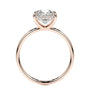 Rose :: handcrafted elongated cushion lab grown diamond engagement ring IGI certified