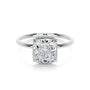 White :: Velsera elongated cushion hidden halo lab grown diamond engagement ring IGI certified
