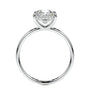 White :: IGI certified elongated cushion lab diamond engagement ring hidden halo design