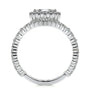 White :: IGI certified pear lab diamond halo engagement ring elegant fine jewelry