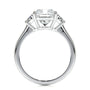 White :: IGI certified cushion lab diamond three stone ring luxury engagement ring