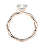 Rose :: premium round lab diamond pavé engagement ring IGI certified ring