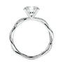White :: IGI certified round lab diamond pavé engagement ring elegant bridal jewelry