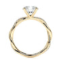 Yellow :: women’s round cut lab diamond pavé engagement ring white gold band