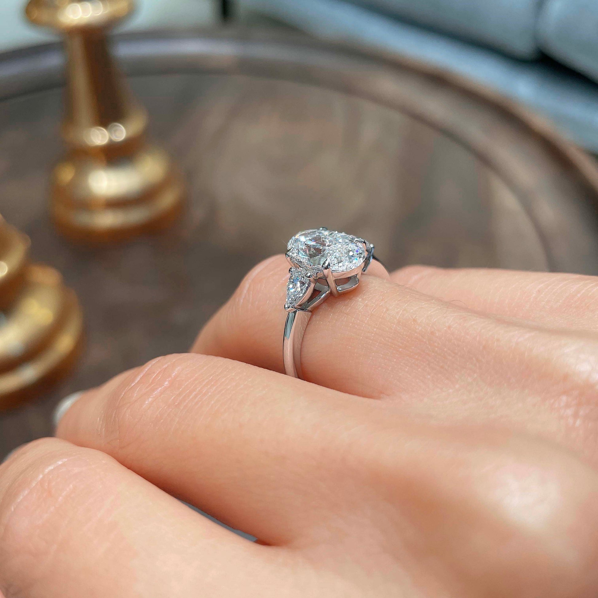 Common :: Luxury lab grown diamond ring classic engagement style