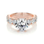 Rose :: round pavé lab grown diamond engagement ring sparkle white gold band