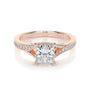 Rose :: princess pavé lab grown diamond engagement ring sparkle white gold band
