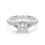 White :: Orivelle princess pavé lab grown diamond engagement ring IGI certified