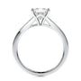 White :: Orivelle princess cut pavé lab grown diamond ring luxury engagement design