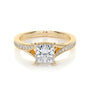 Yellow :: handcrafted princess pavé lab diamond engagement ring luxury fine jewelry