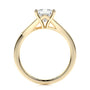 Yellow :: sustainable princess lab grown diamond engagement ring pavé design