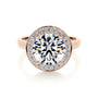 Rose :: luxury round lab diamond halo engagement ring fine jewelry bridal ring
