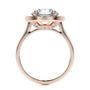 Rose :: premium round lab diamond halo engagement ring IGI certified ring