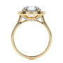Yellow :: sustainable round lab grown diamond engagement ring halo design