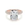 Rose :: luxury radiant cut lab diamond engagement ring hidden halo design