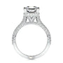 White :: IGI certified radiant lab diamond engagement ring hidden halo luxury ring